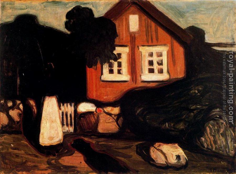 Edvard Munch : Casa en claro de luna